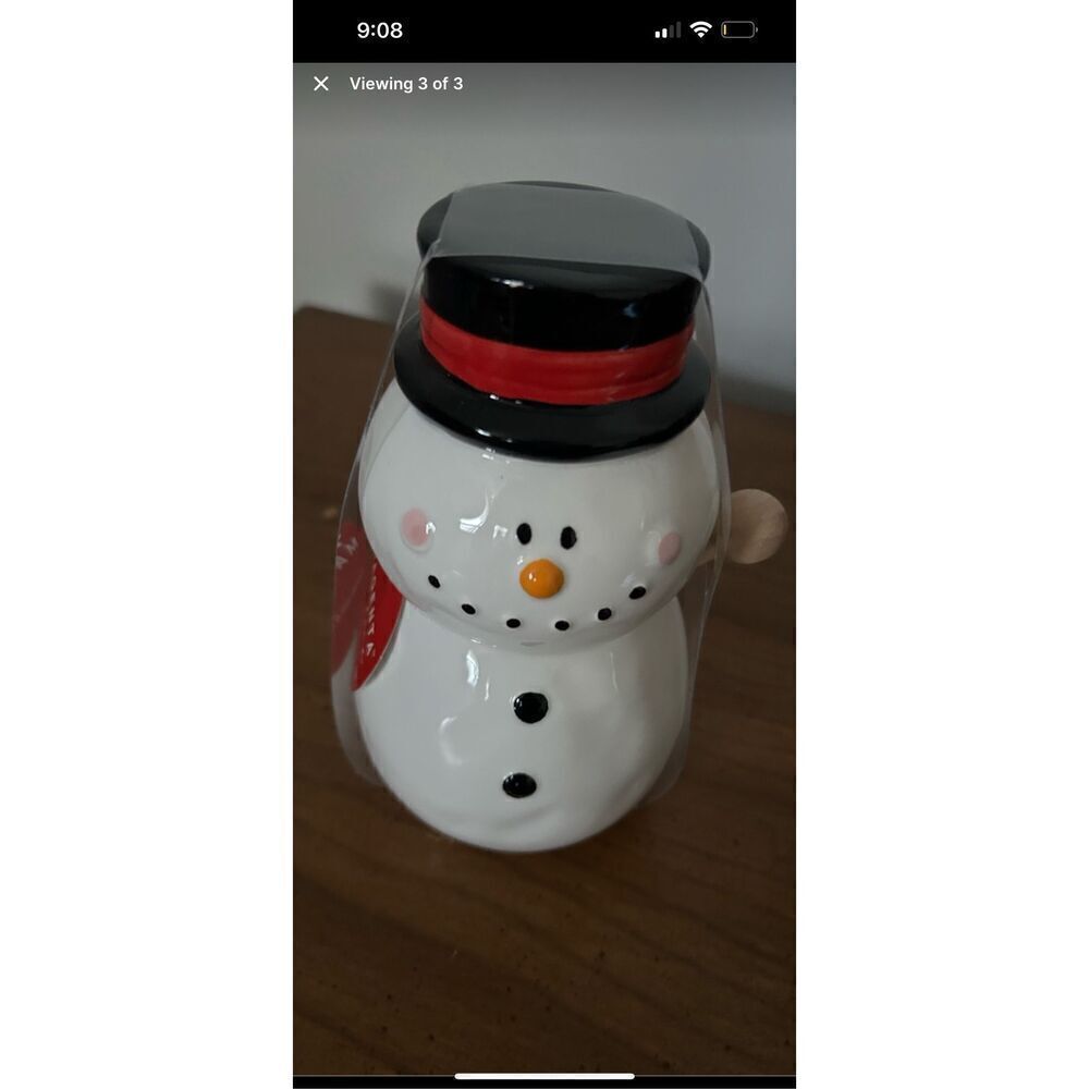 Magenta Home Snowman Honey Pot & Dipper Christmas set